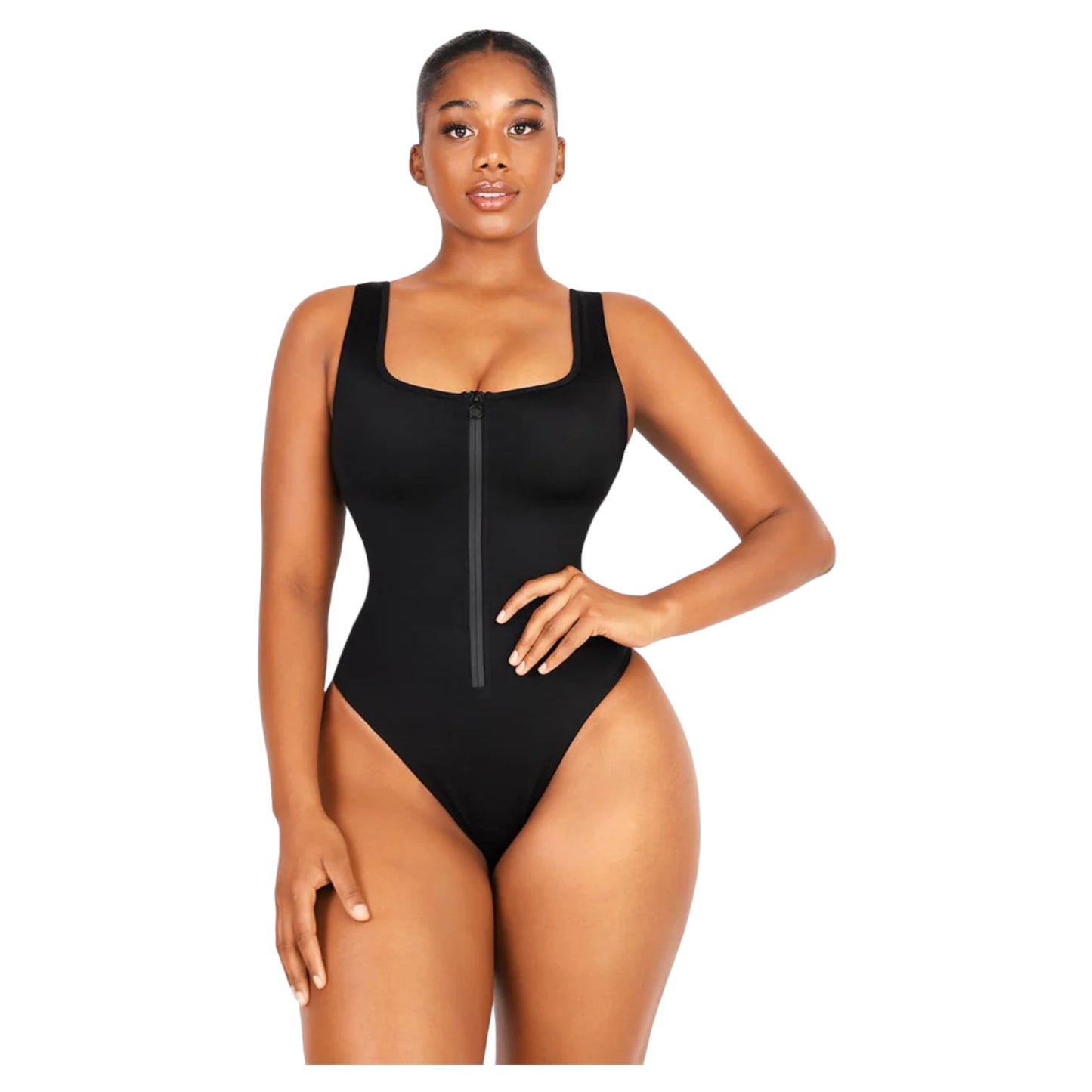 Contour Zip-Up Swimsuit